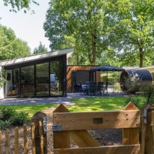 Bos Lodge 75 Eco 6 personen met Sauna-Berkenrhode-Vroegboekkorting